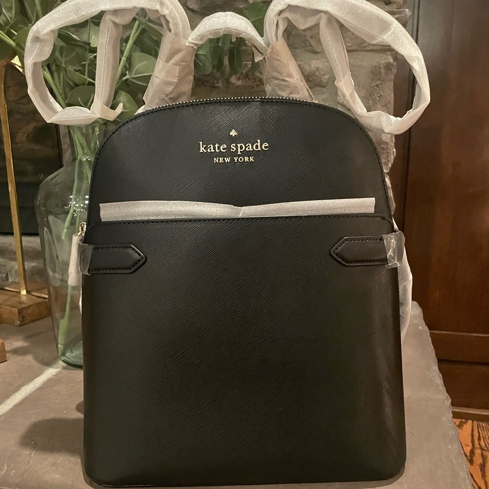 Kate Spade Dome Backpack. Black leather. New with Tags. Never used.